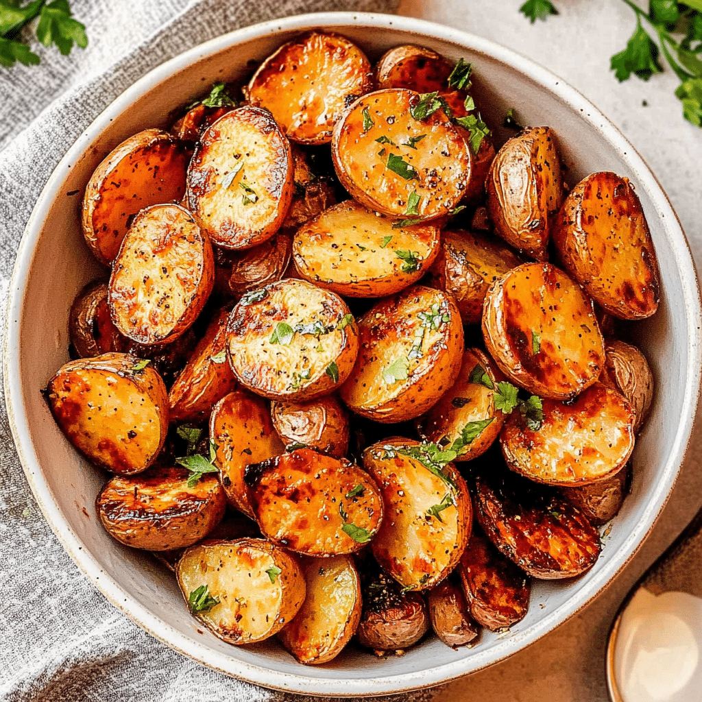 Air Fryer Red Potatoes – Crispy, Quick And Easy To Make 12 Air fryer red potatoes served with sauce