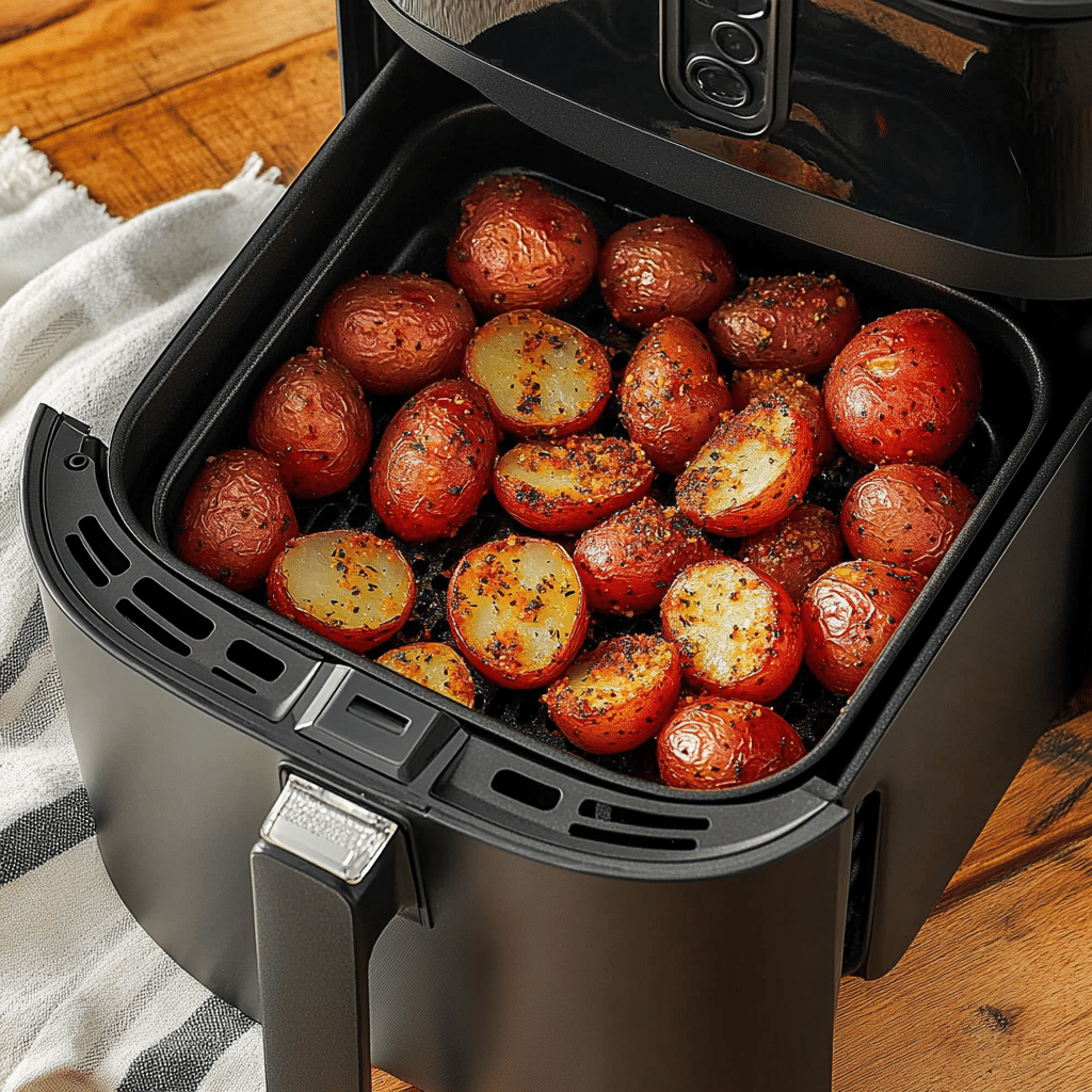 Air Fryer Red Potatoes – Crispy, Quick And Easy To Make 11 Seasoned red potatoes before air frying