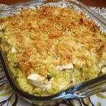 chicken and rice casserole with Rice-A-Roni in a pot