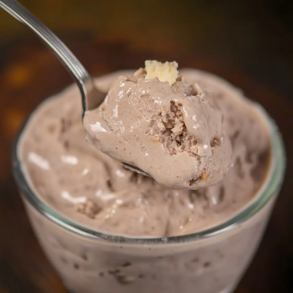 Ninja Creami protein ice cream in bowl with toppings