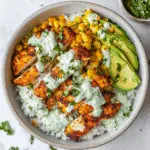 street corn chicken rice bowl