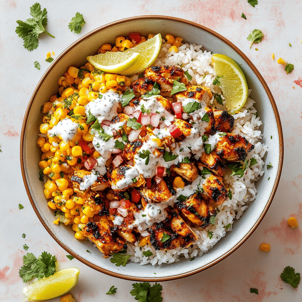 Street Corn Chicken Rice Bowl – Easy, & Quick To Make 11 street corn chicken rice bowl