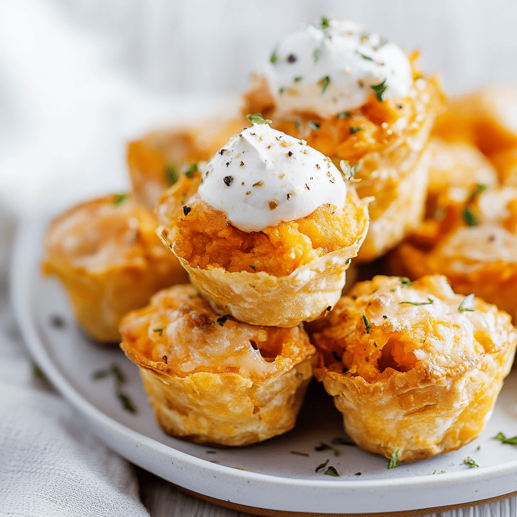 Ultimate Irresistibly Crispy Sweet Potato Puffs You’ll Want to Make Tonight 7 Sweet Potato Puffs served on wooden tray